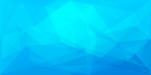 Fototapeta premium Abstract blue geometric polygonal vector background