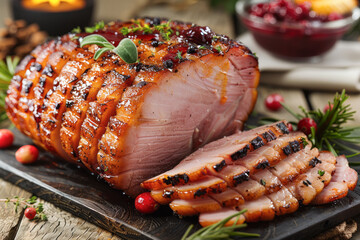 ``Sliced Honey Glazed Ham'' is prepared using a secret recipe that has been passed down from...