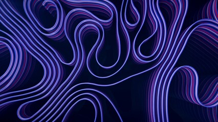 Closeup of a swirling Purple and Azure organism on a dark background