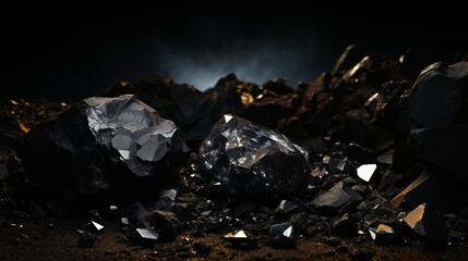 Diamond and coal.