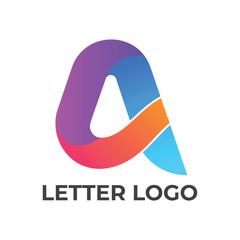 Letter A logo design. Linear creative minimal monogram symbol. Universal elegant vector template logotype. Graphic alphabet symbol for corporate identity