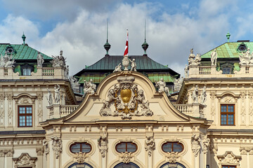 Belvedere Wien. Baroque palace. Upper and Lower Belvedere.