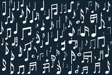 Music notes, song, melody or tune flat vector icon for musical apps and websites Wave pentagram...