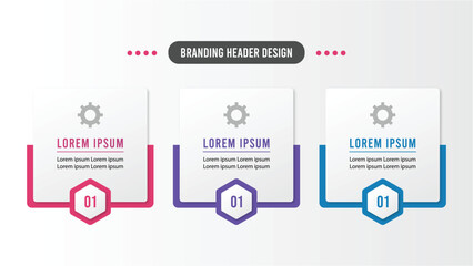 Three infographics with different style options