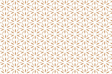 Golden vector seamless pattern with small diamond shapes, floral silhouettes. Simple texture.	
