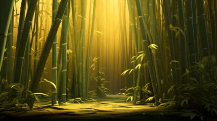 Fotobehang bamboo forest background © Noah