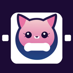 an instagram logo for the page viral clip center, vector illustration kawaii