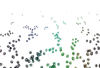 Light Multicolor, Rainbow vector background with bubbles.