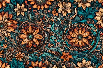 Floral and ornamental item background Floral vector background in grunge style. Check my portfolio for many more of this series as well as thousands of similar and other great vector items