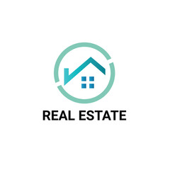 real estate building logo gradient Template design