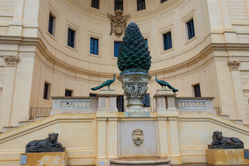 The Fontana della Pigna or simply Pigna (Pinecone) is a former roman fountain in courtyard of Vatican