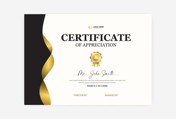 Obraz premium modern abstract certificate template design