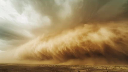 Poster Monstrous Dust Storm Rolling Over Drought-Stricken Land. © Oksana Smyshliaeva