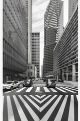 Stunning Monochrome Street Scene., Surreal and unusual perspective, Conceptual art