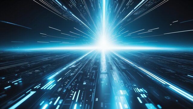Abstract background with glowing digital lines for a future and technology concept