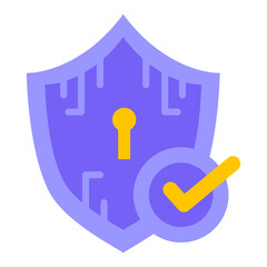 Shield icon. Shield with a checkmark	

