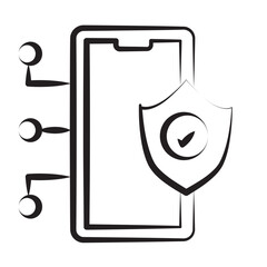 Mobile security icon	
