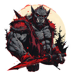 Orc optics illuminating through the lens of orc illustration