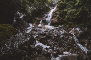 waterfall in the mountains