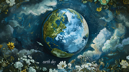 Obraz na płótnie Canvas Earth Day concept image, generative ai