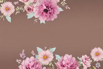 pink flower background, generative ai