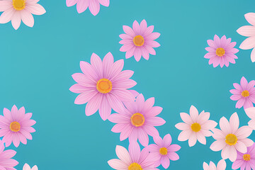 flowers background, generative ai