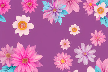 seamless floral pattern, generative ai