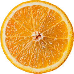 Juicy Orange Slice Isolated on White Background