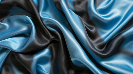 Black and Sky blue silk background 