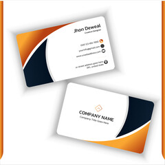 Double sided and modern pattern background simple business card design. Creative and clean professional business card template	
