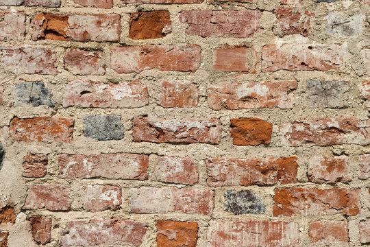 Close-up of a wall made of brick blocks