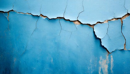 cracked blue wall wallpaper