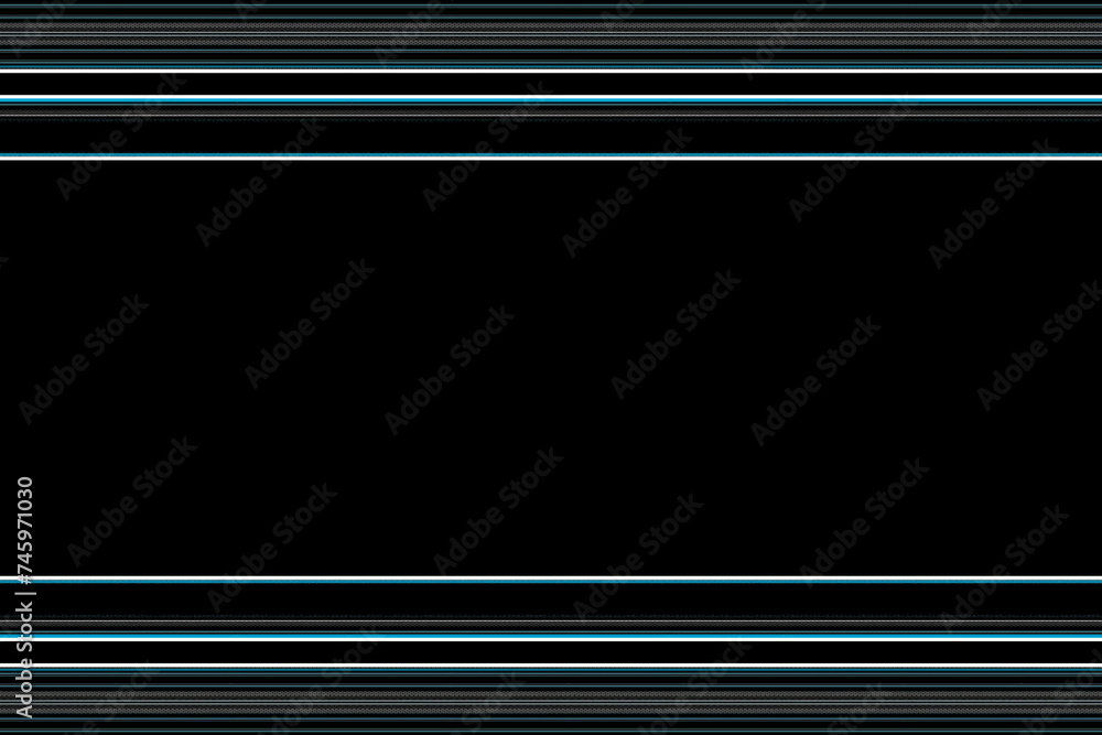 Poster different blue, white and gray lines up and down with a black background for text input between them