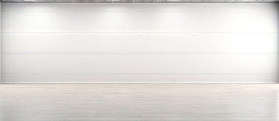 An empty room with white walls and floors, likely a garage, devoid of any furniture or objects. The simplicity of the space allows for potential customization or storage.