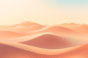 Fototapeta na wymiar Sun-kissed sand dunes, illustration