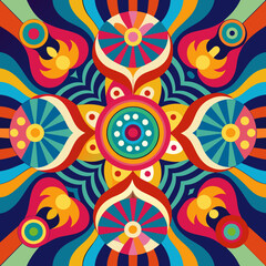 Fototapeta premium Psychedelic patterns reminiscent of the 1960s. vektor illustation