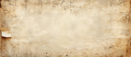 A torn piece of old, antique paper stands out against a grungy, textured background. The paper has a weathered look with visible fibers, creating a rustic and aged feel.