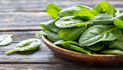 Spinach, copyspace on a side