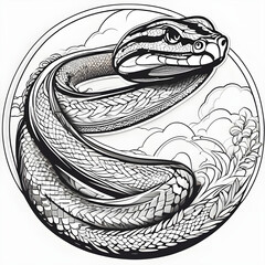 Obraz premium snake in the shape of a snake