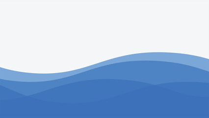 Blue ocean wave background wallpaper vector image. Illustration of graphic wave design for backdrop or presentation
