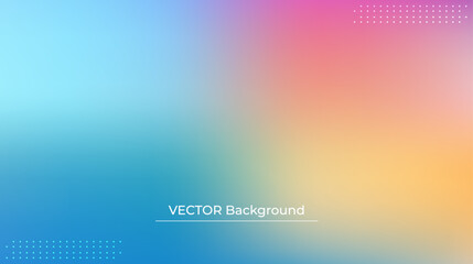 Smooth and blurry colorful gradient mesh background. Modern bright rainbow colors. Easy editable soft colored vector banner template. Premium quality