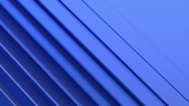 Abstract animation of blue geometric background, 3d render, 4k seamless looped video