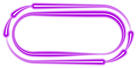 Glowing Purple Neon Geometric Shape