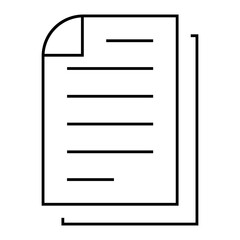 Document paper line icon. Sheet of paper for business. File symbol. Vector isolated on white background.