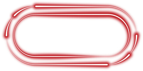 Glowing Red Neon Geometric Shape