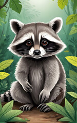 Obraz premium raccoon