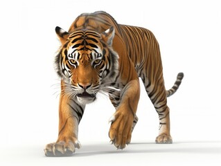 tiger realistic on white isolated background