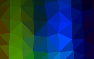 Dark Multicolor, Rainbow vector triangle mosaic template.