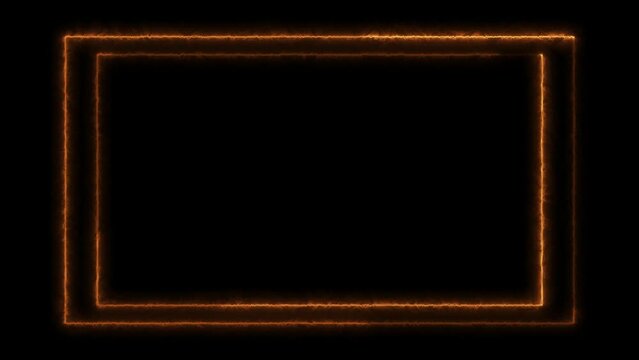 Animated fire fluorescent frame background Colorful laser border display seamless Futuristic lighting effects isolated from black Club VJ Backdrops, Performances, Music Videos in 4K.