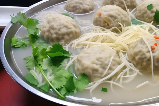 meatballs with noodles in a bowl
